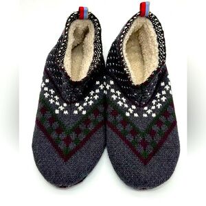 Bombas Anthropologie The Gripper Slippers Fair Isle Grip Socks Size Large 12 EUC
